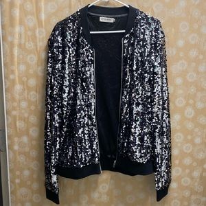COPY - Shiny SEQUIN  JACKET (black and silver sequins)